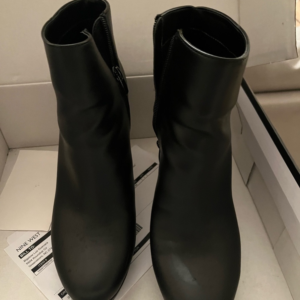 Nine West Sleek Black Ankle Booties
